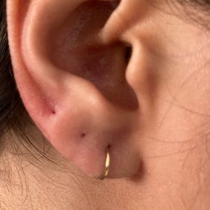 SOLID 9K GOLD HUGGIE EARRINGS